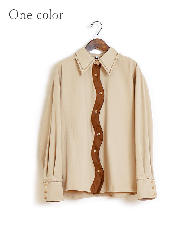 A shirt with eye-catching curve lines