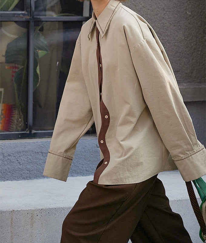 A shirt with eye-catching curve lines