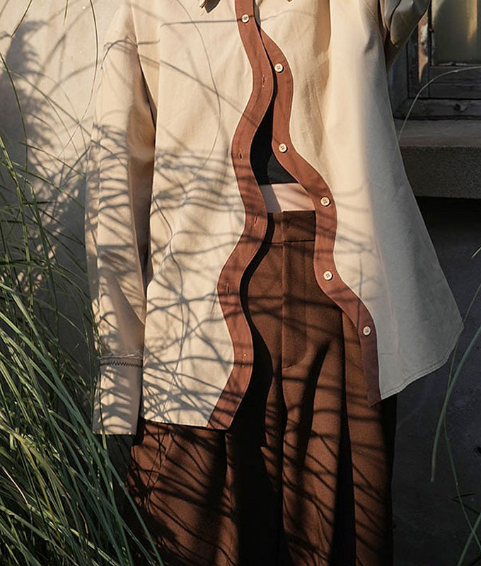 A shirt with eye-catching curve lines