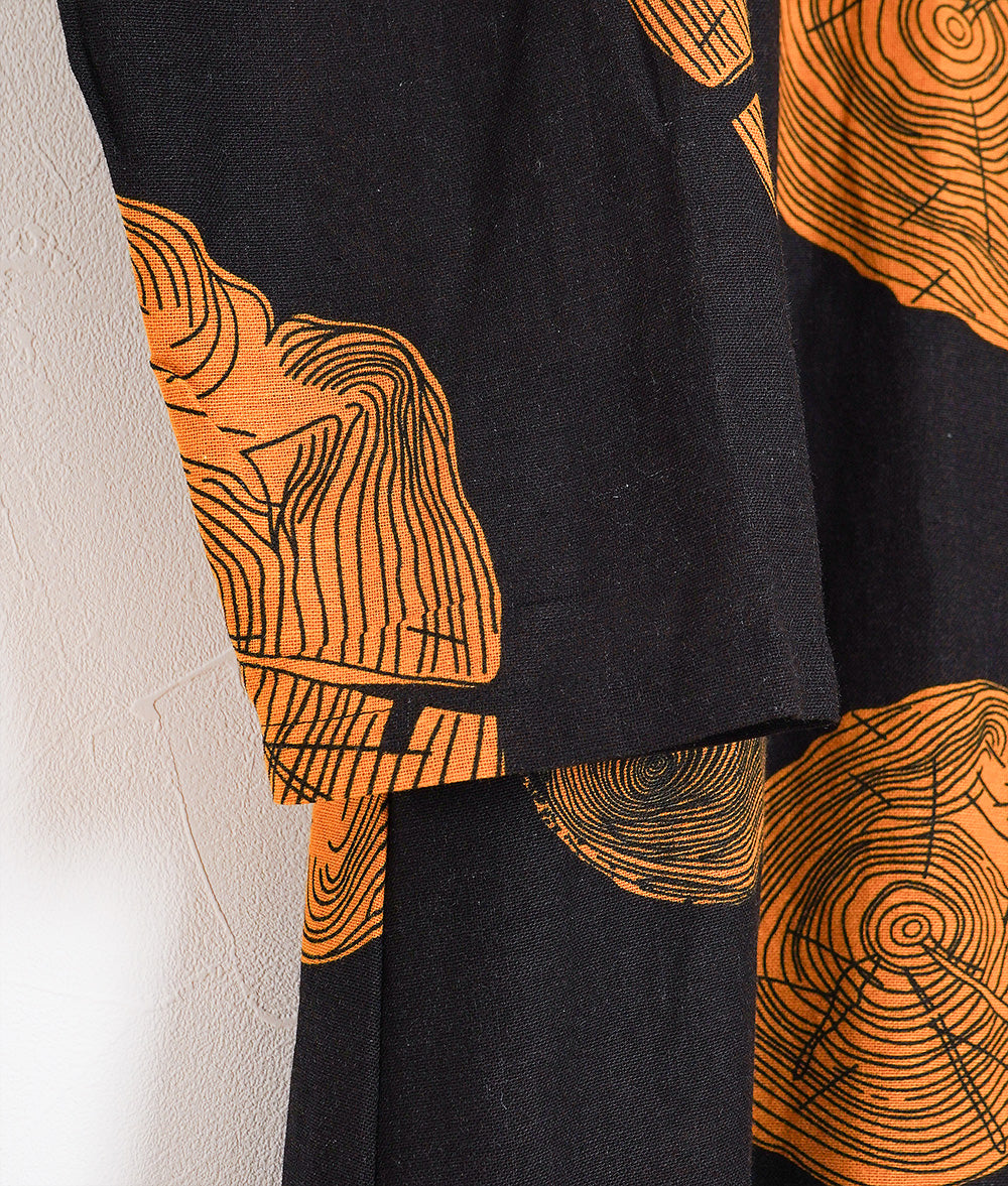 Annual ring pattern shirt dress