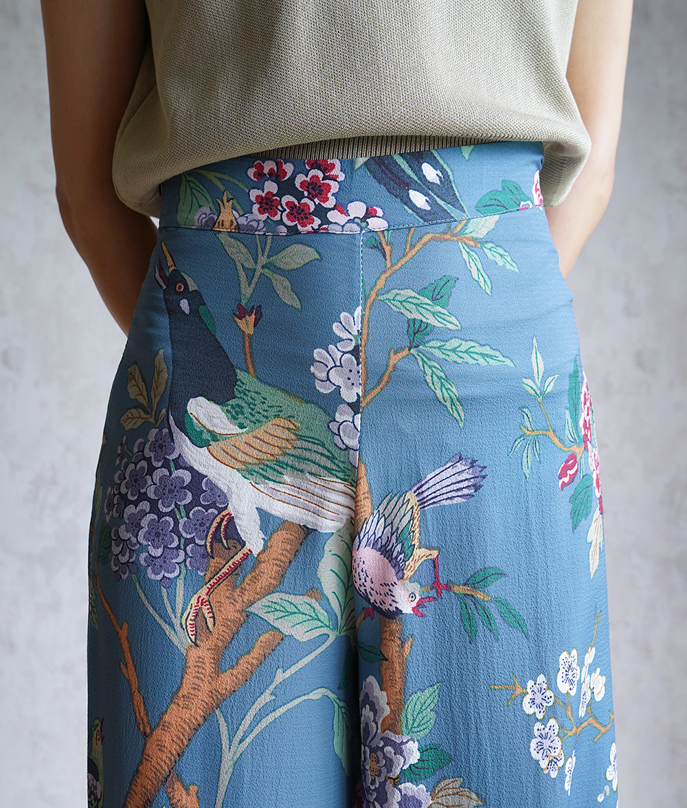 【SALE】Pants with dancing flowers and birds