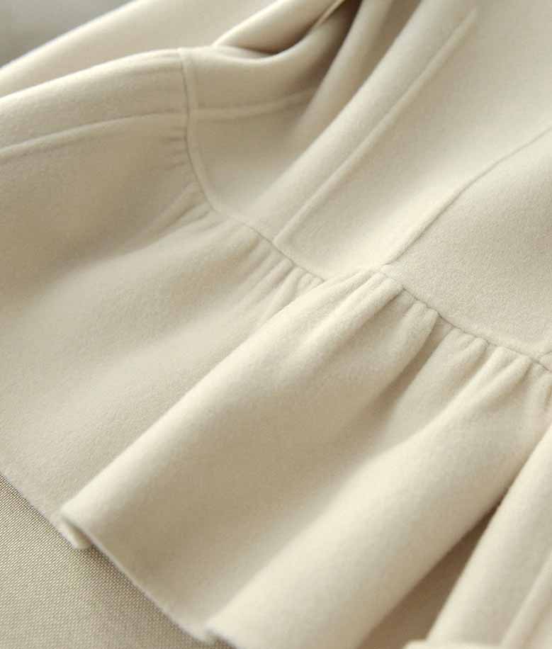Stand collar peplum jacket