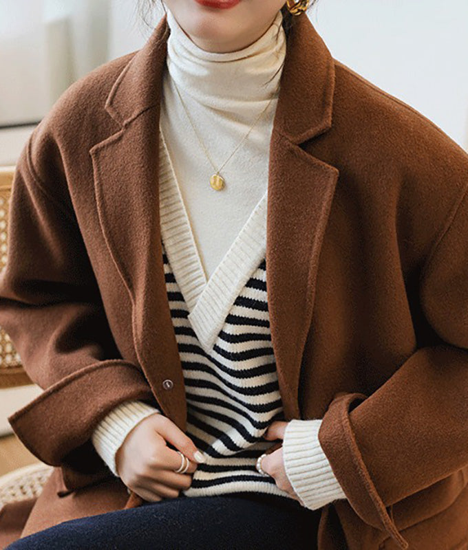 Turtleneck layered striped knit
