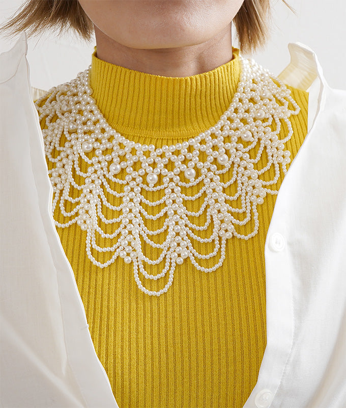 Chandelier-like pearl necklace