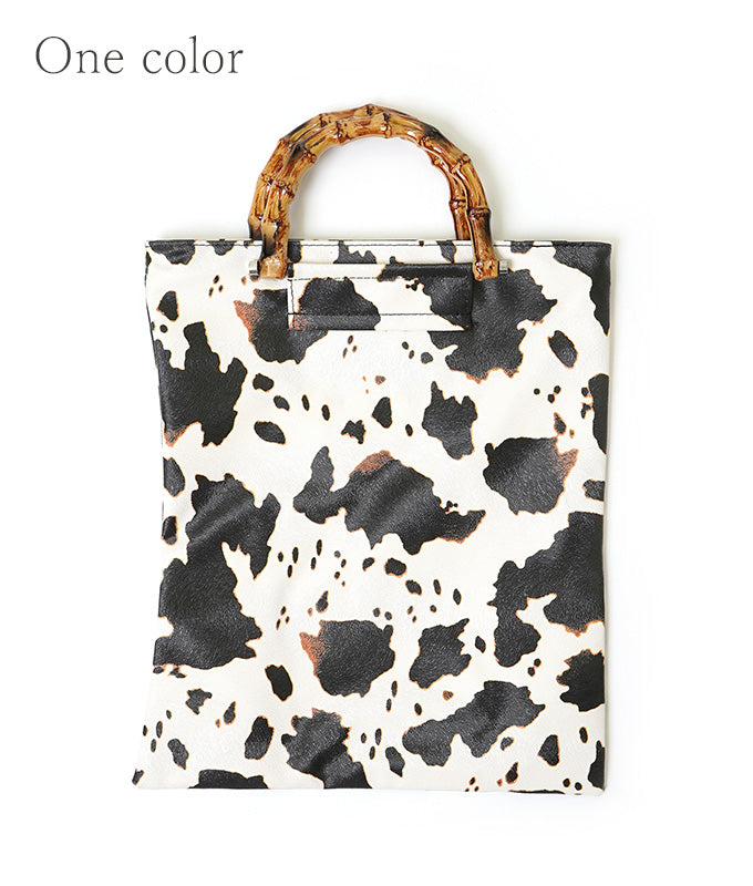 Cow print tote bag