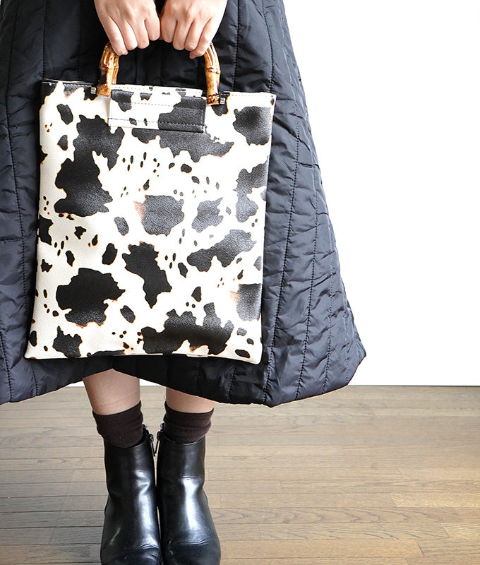Cow print tote bag