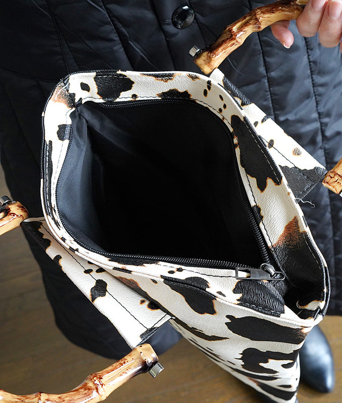 Cow print tote bag