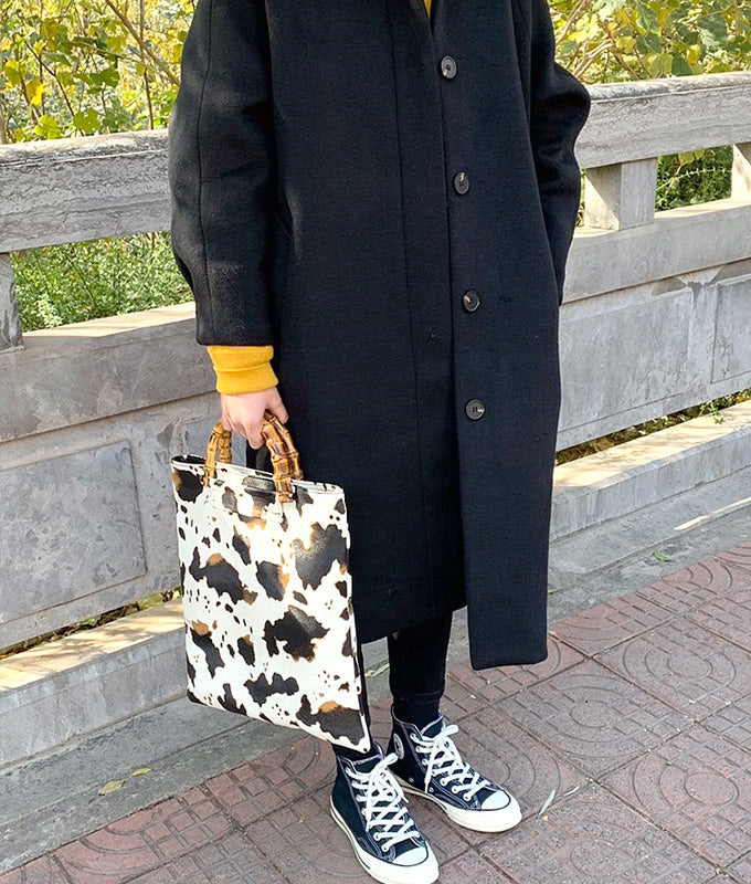 Cow print tote bag