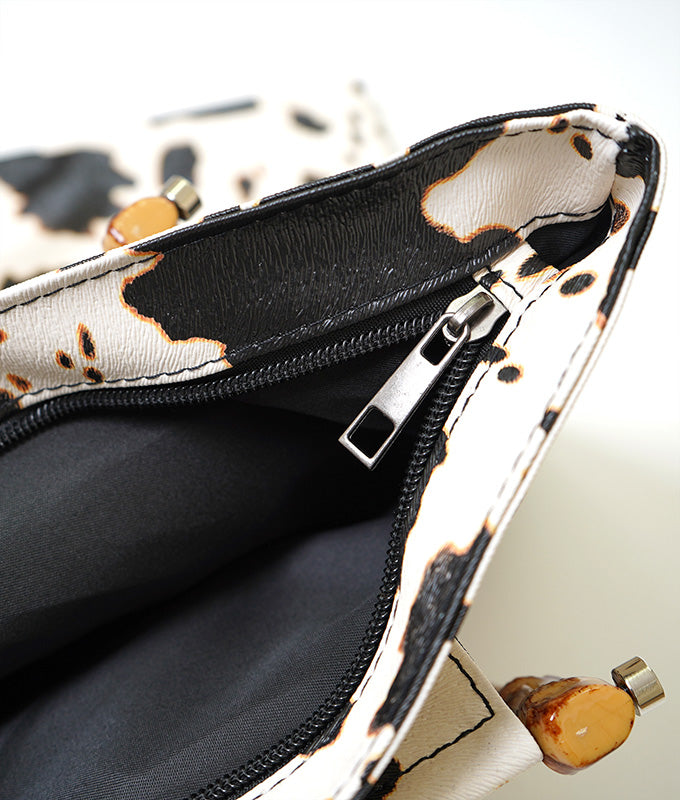 Cow print tote bag
