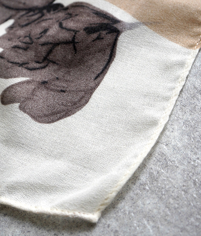 Flower print scarf