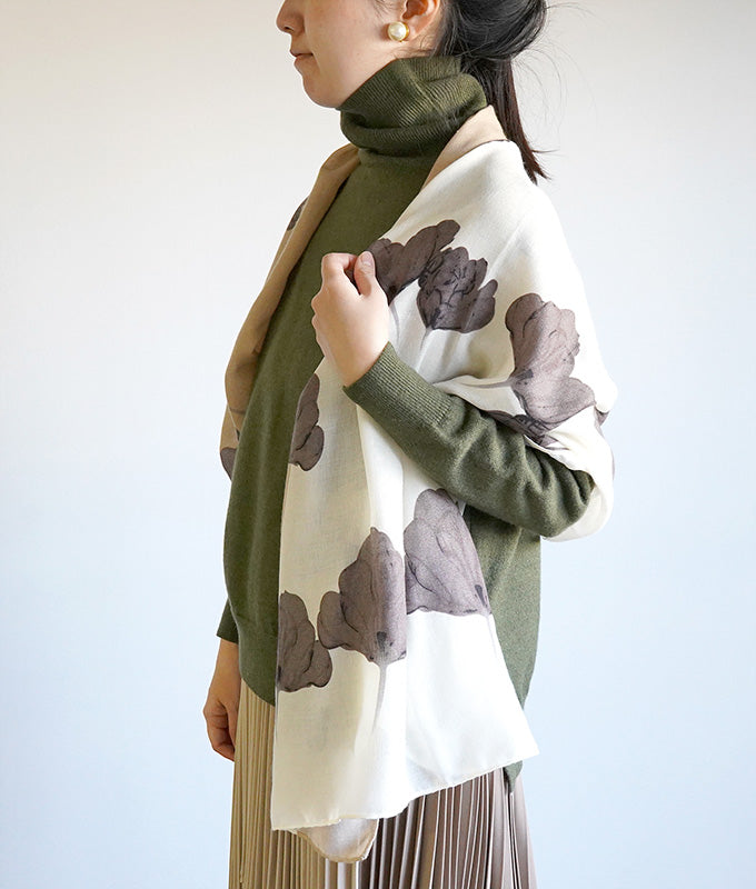 Flower print scarf