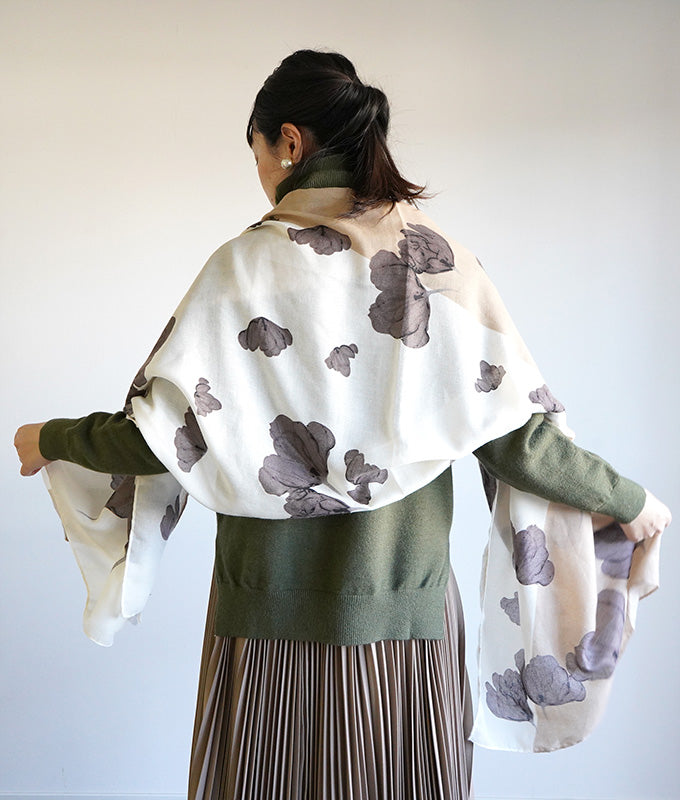 Flower print scarf