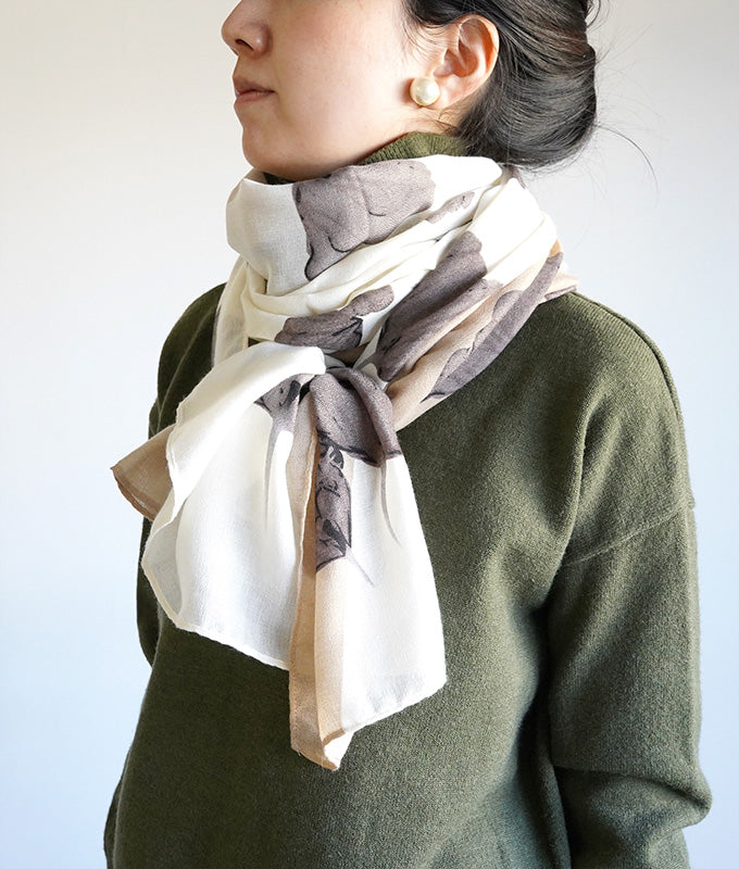 Flower print scarf