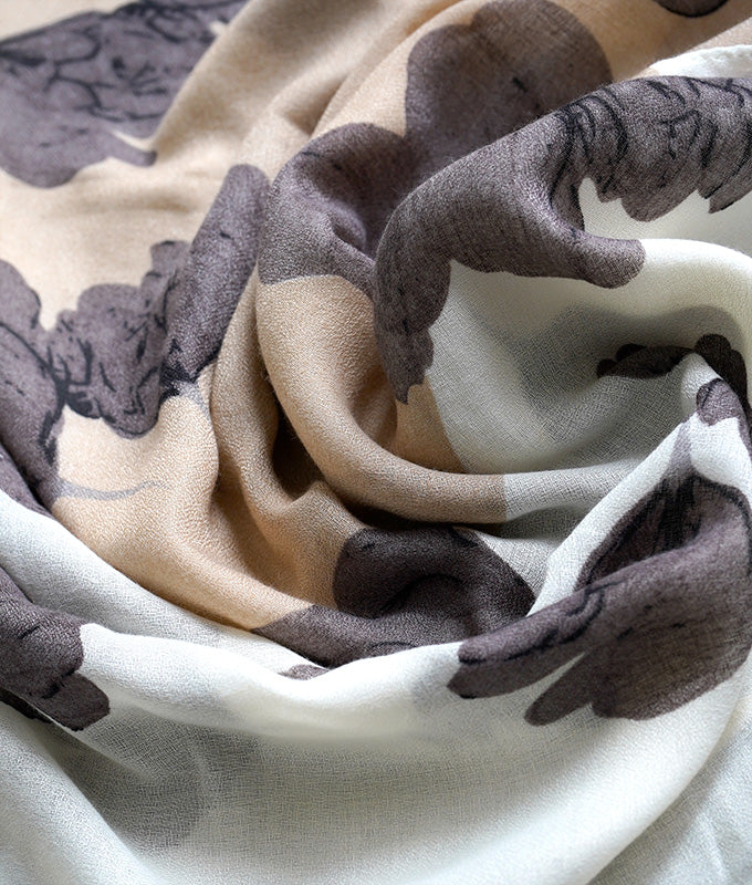 Flower print scarf