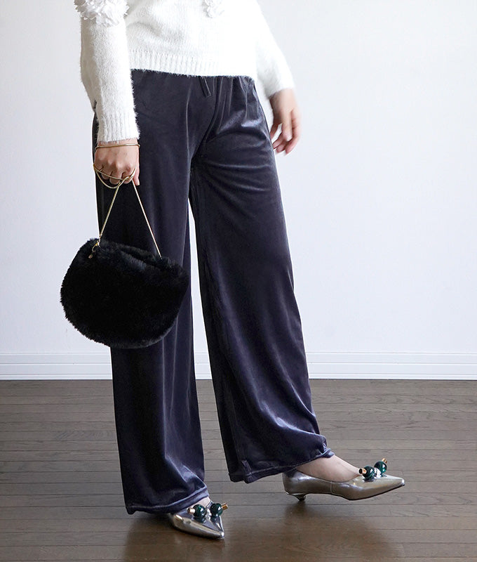 【SALE】Velor wide pants