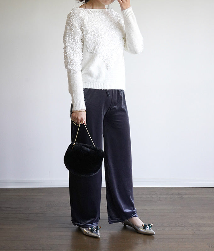 【SALE】Velor wide pants