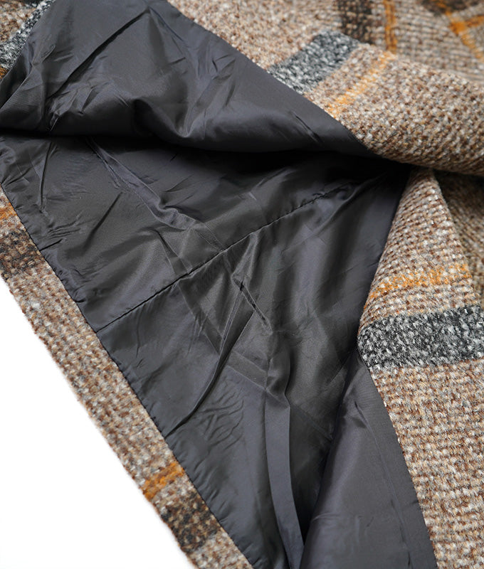 Check pattern double coat