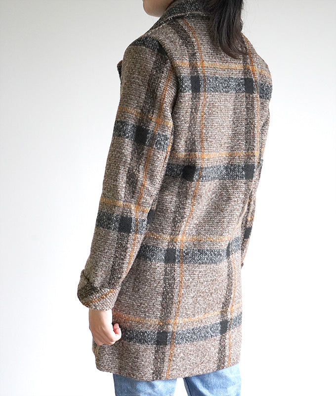 Check pattern double coat