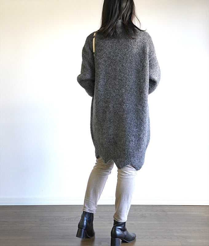 【SALE】Grunge high neck knit