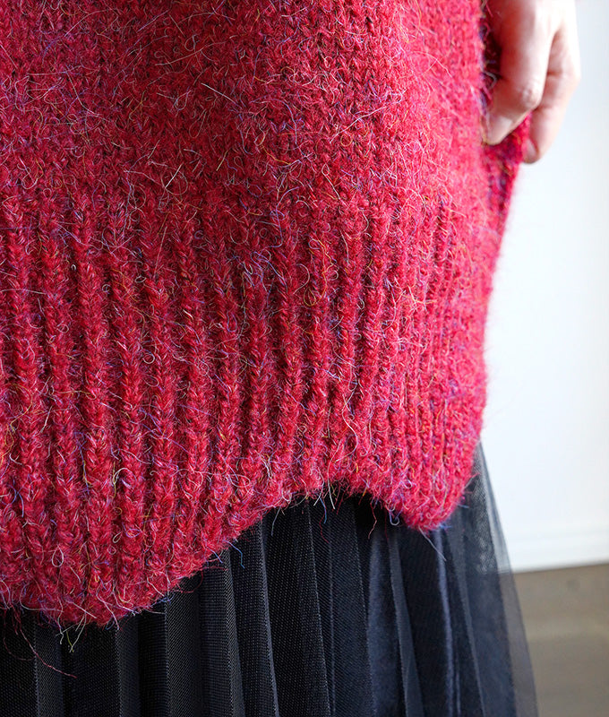 【SALE】Grunge high neck knit
