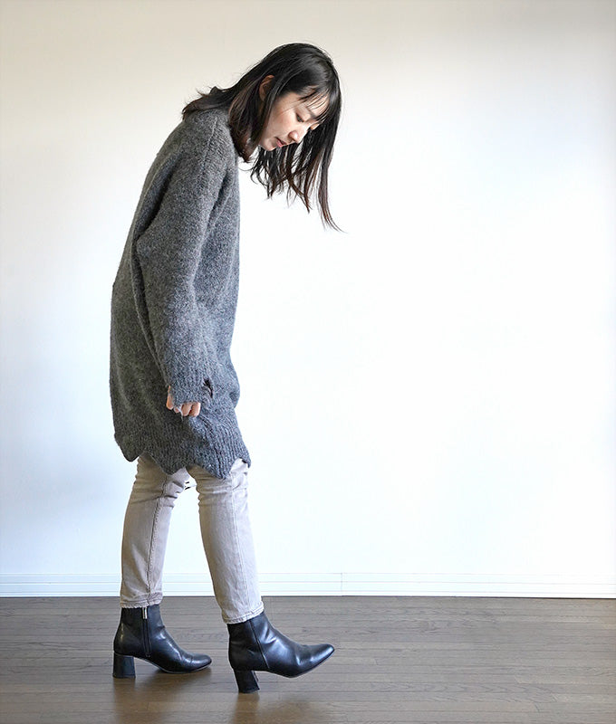 【SALE】Grunge high neck knit