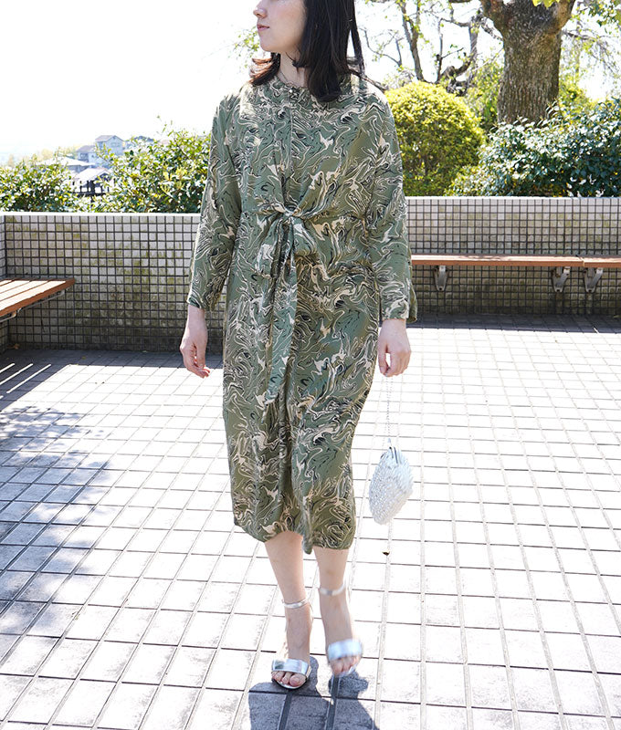 【SALE】Green marble dress