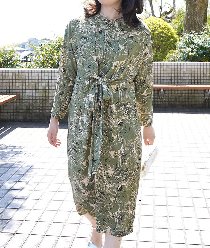 【SALE】Green marble dress