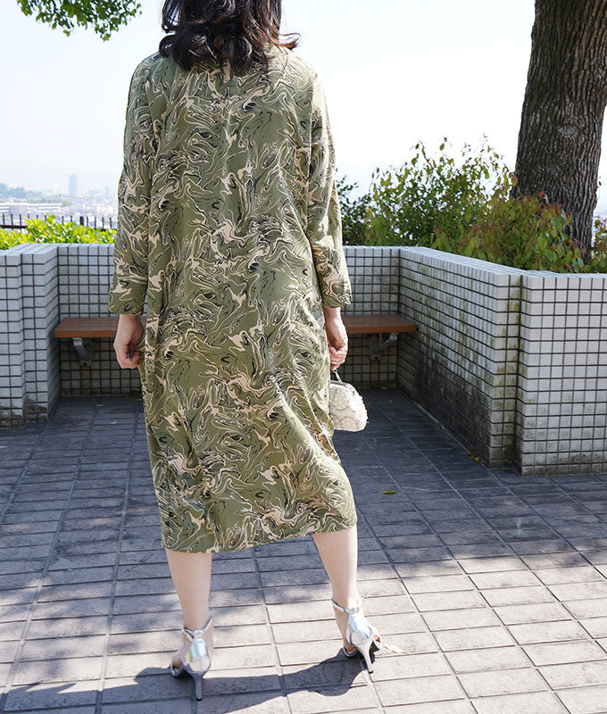 【SALE】Green marble dress