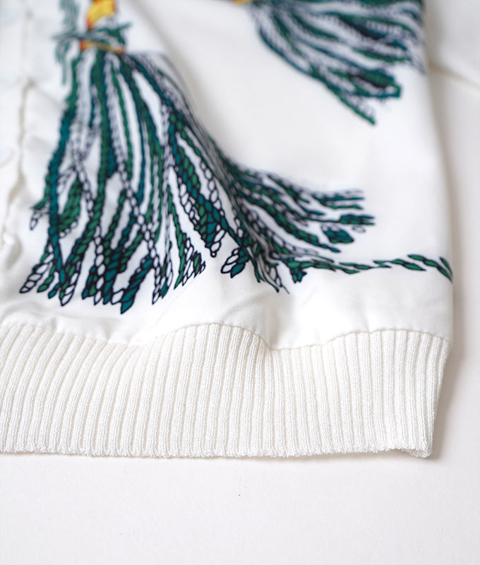 Scarf×knit cardigan
