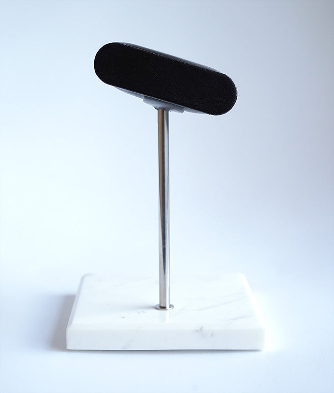 Leather and marble watch stand