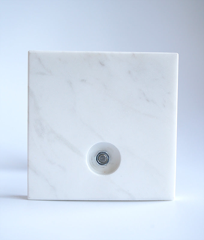 Leather and marble watch stand