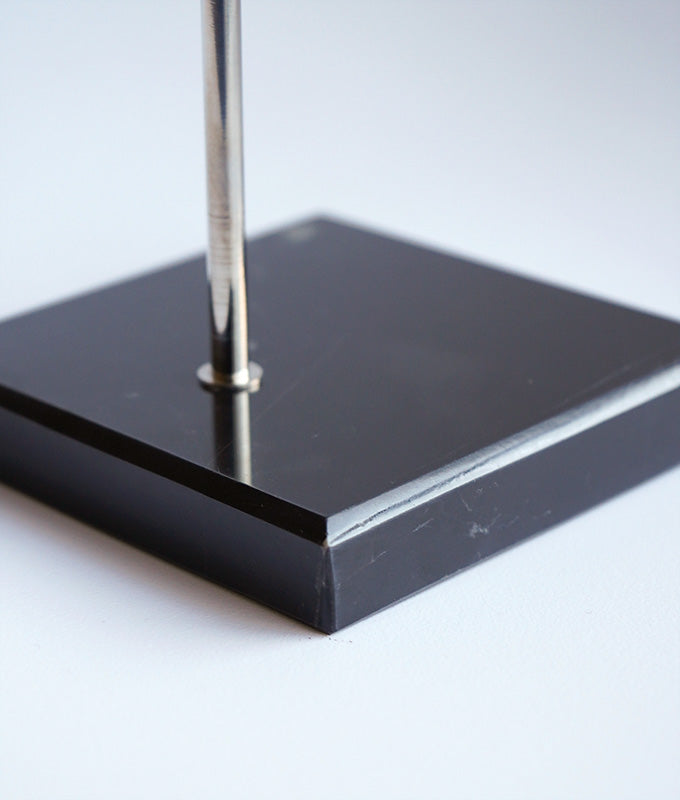 Leather and marble watch stand