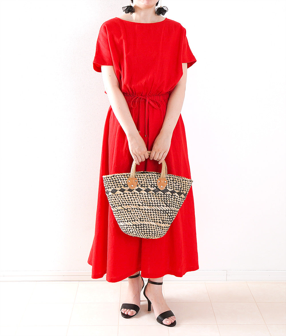 【SALE】Natural linen rayon dress