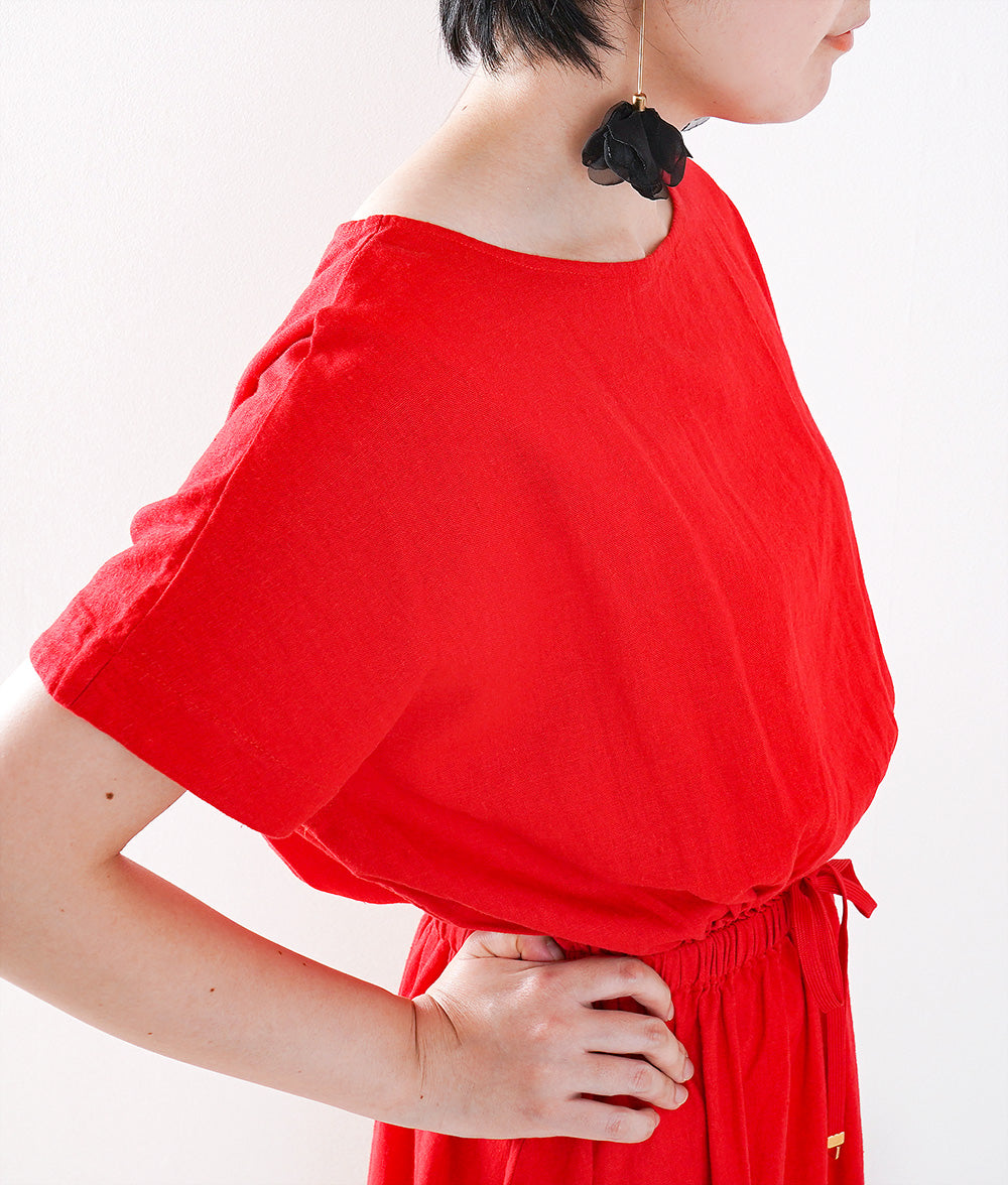 【SALE】Natural linen rayon dress