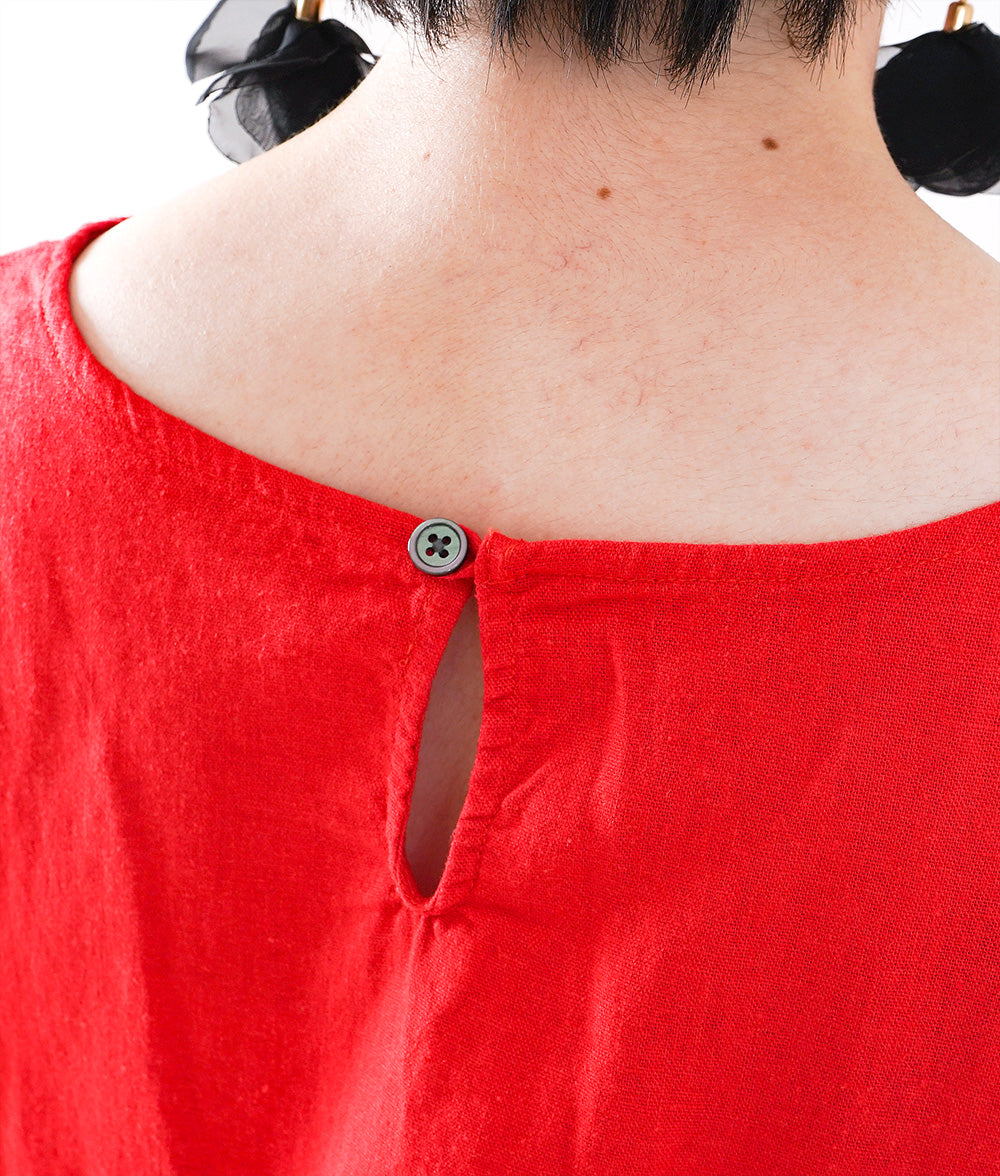 【SALE】Natural linen rayon dress