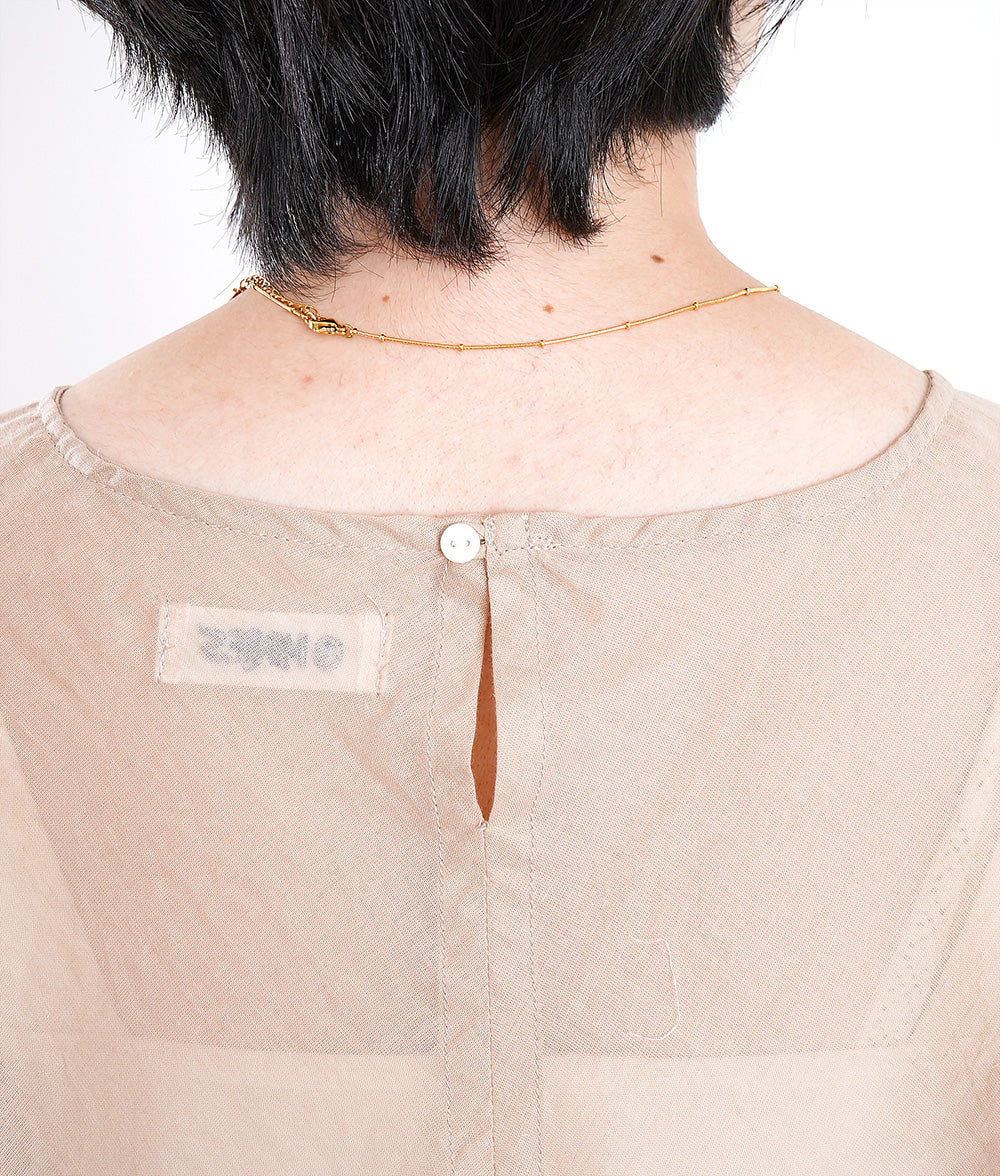 【SALE】Cotton and linen gather blouse