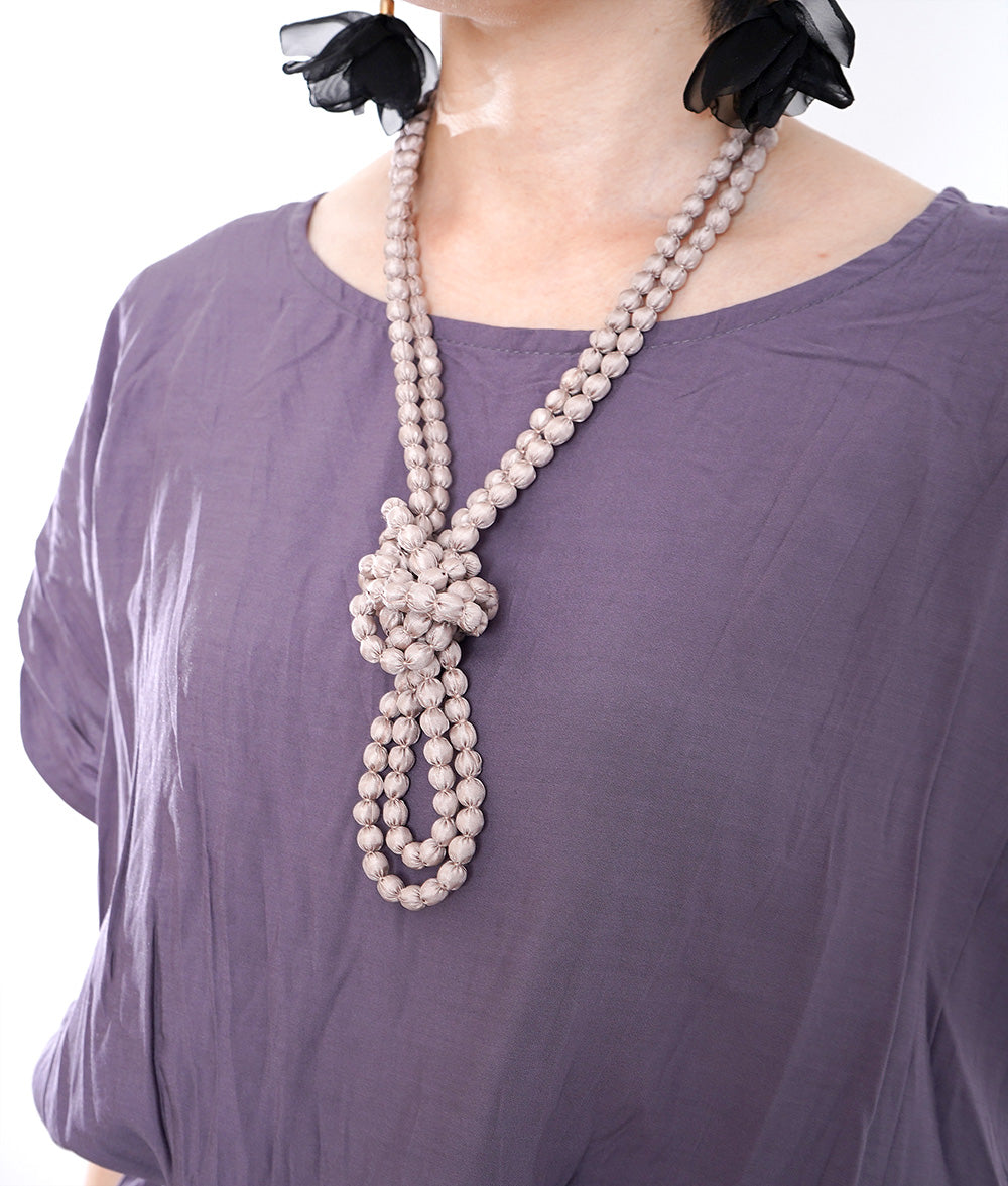 Silk ball necklace