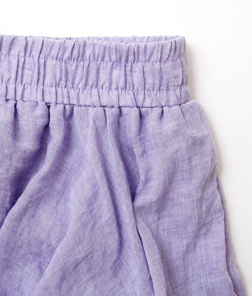 Circular silhouette heather color long skirt