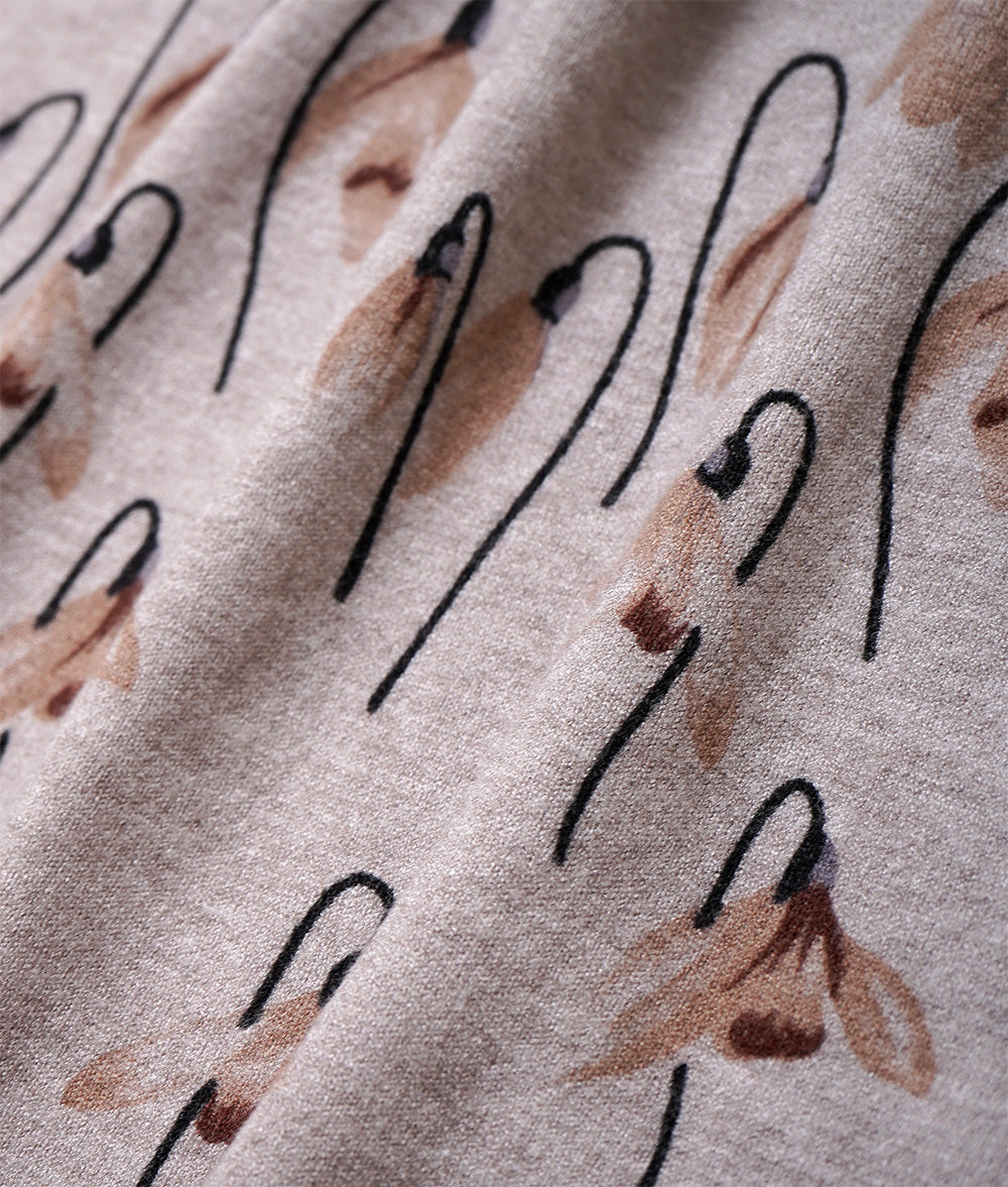 【SALE】Flower gradation print knit