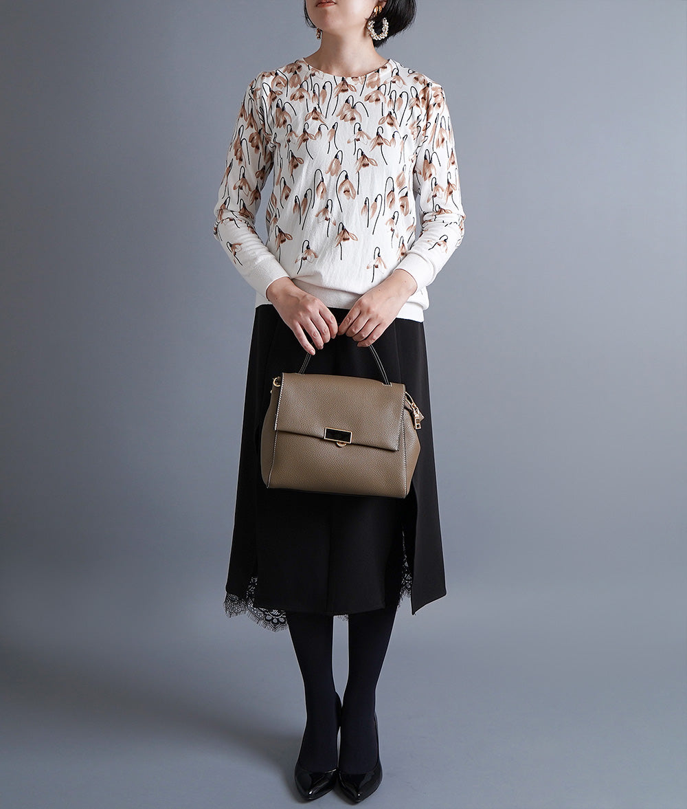 【SALE】Flower gradation print knit