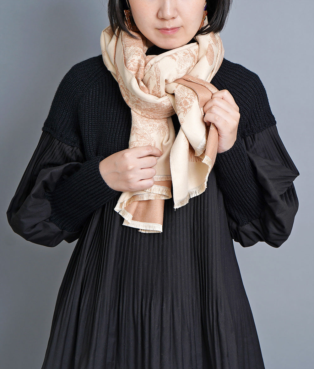 Dramatic pleated high neck knit