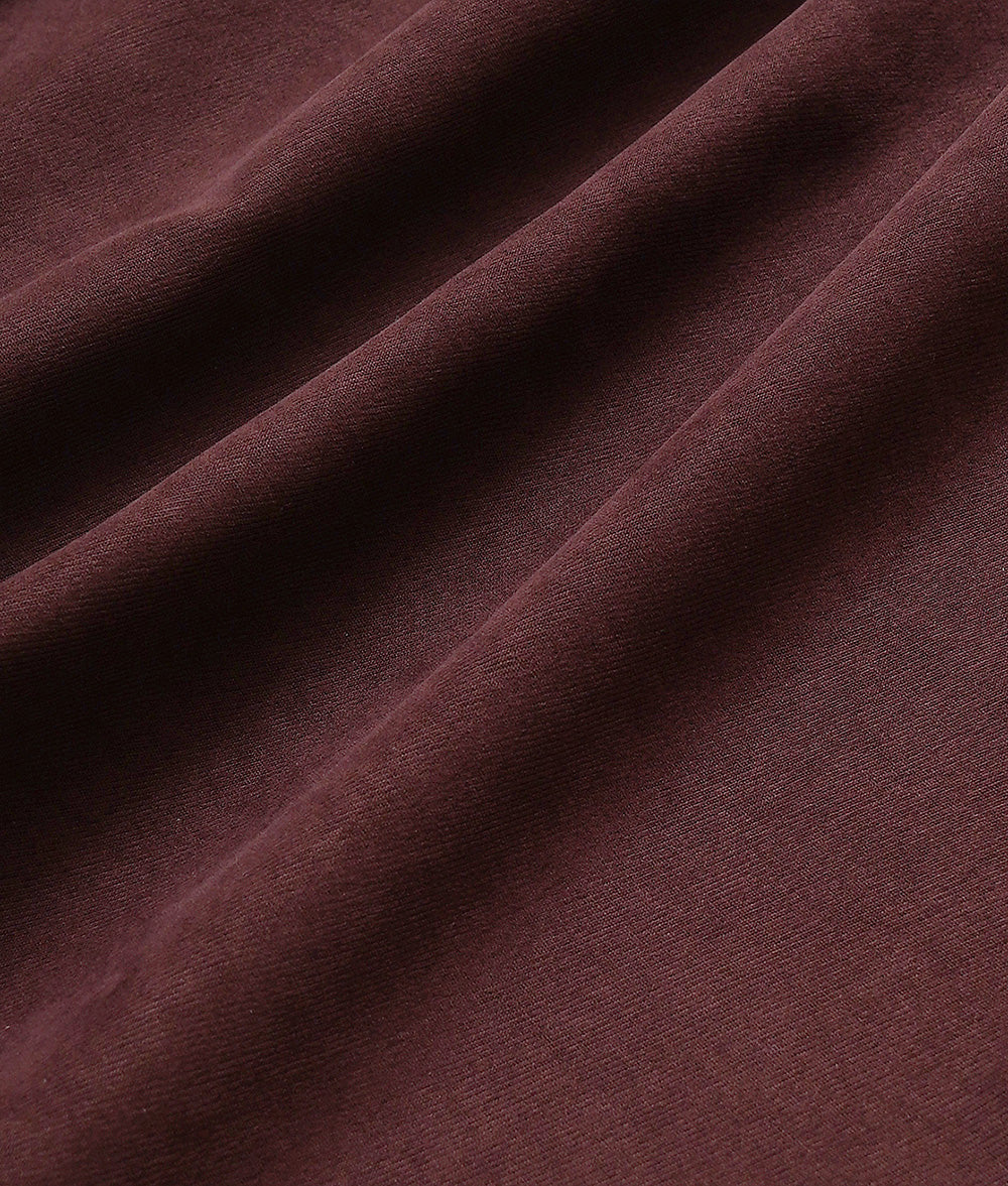 Cable knitting and suede dress