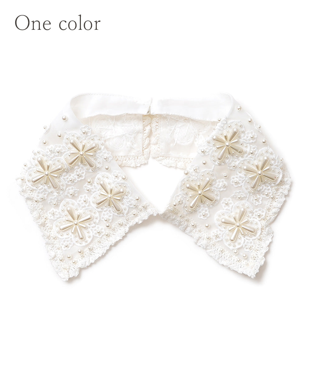 Pearl embroidary collar