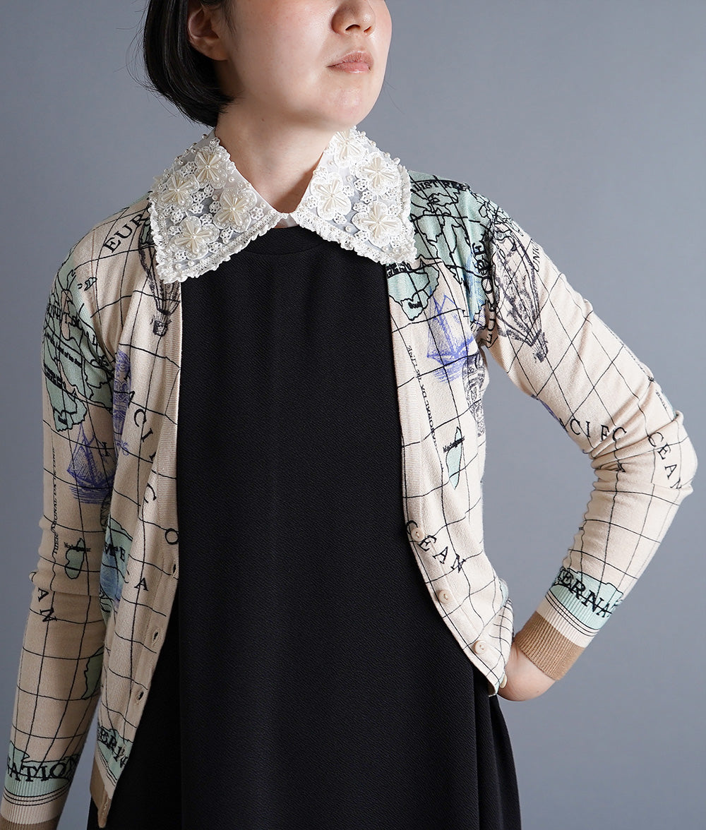 Pearl embroidary collar