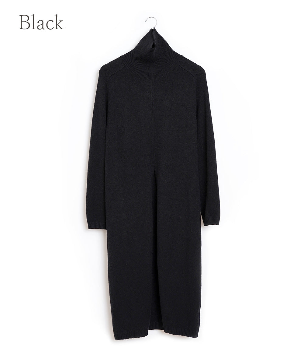 Turtle knit dress with slits