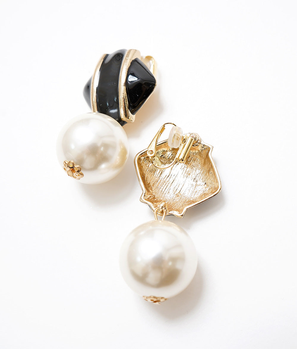 Big pearl ear clipps