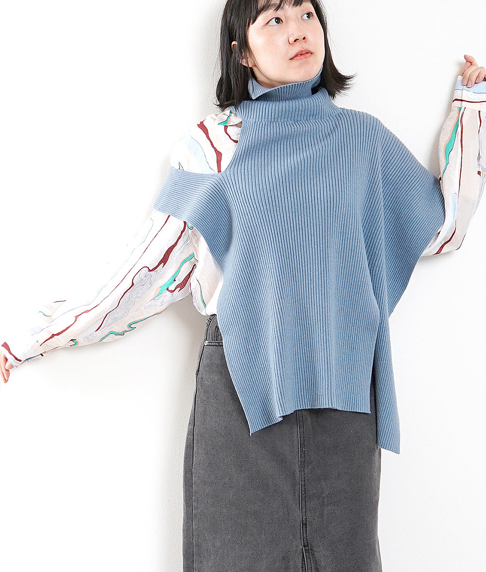 【SALE】Exquisitely balanced asymmetric knit