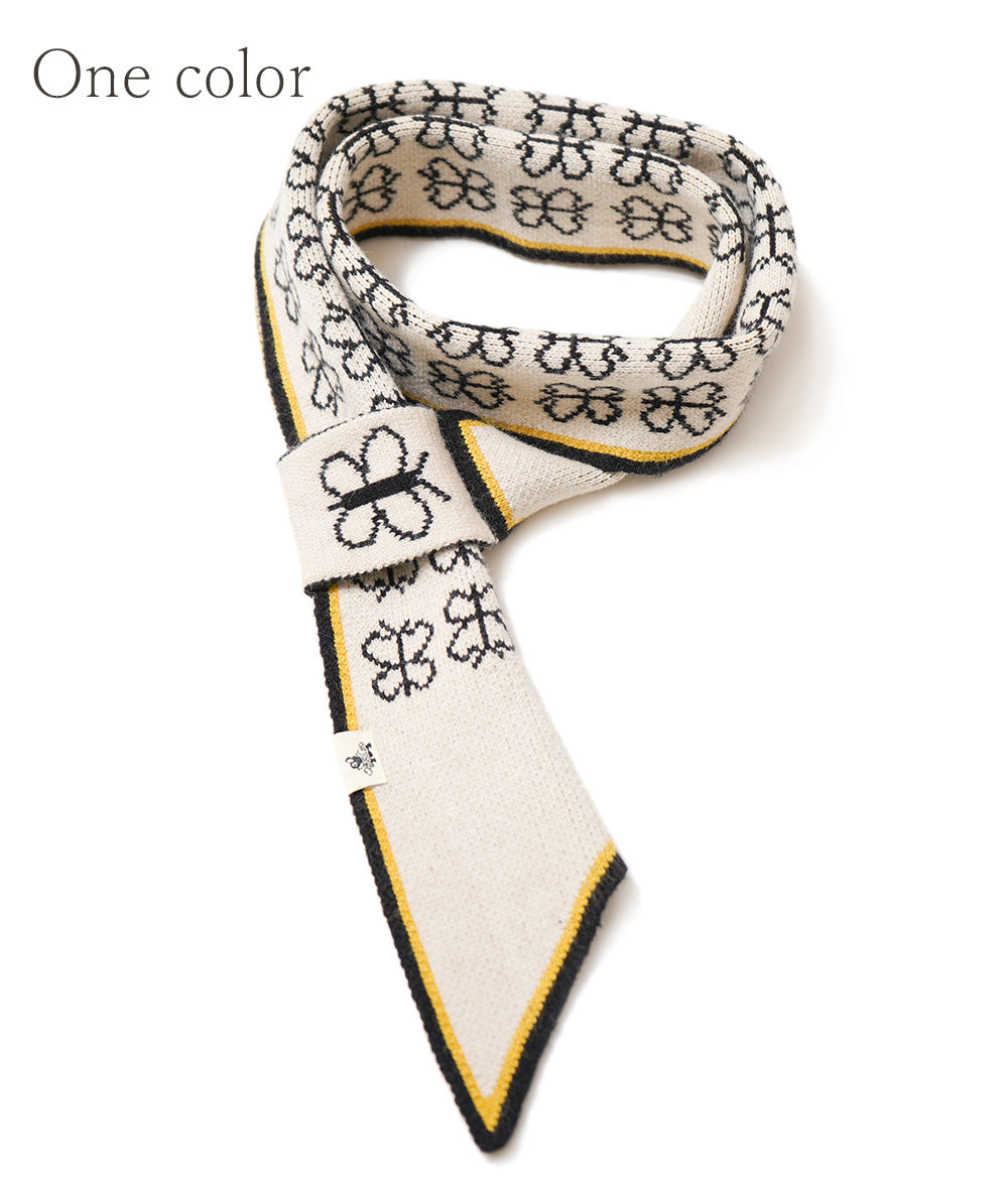 Butterfly pattern knit muffler