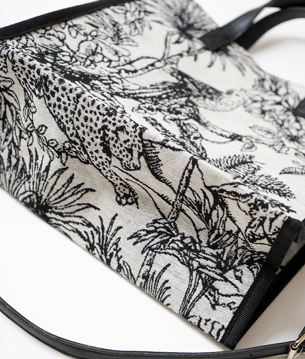 Elegant jacquard woven 2way bag