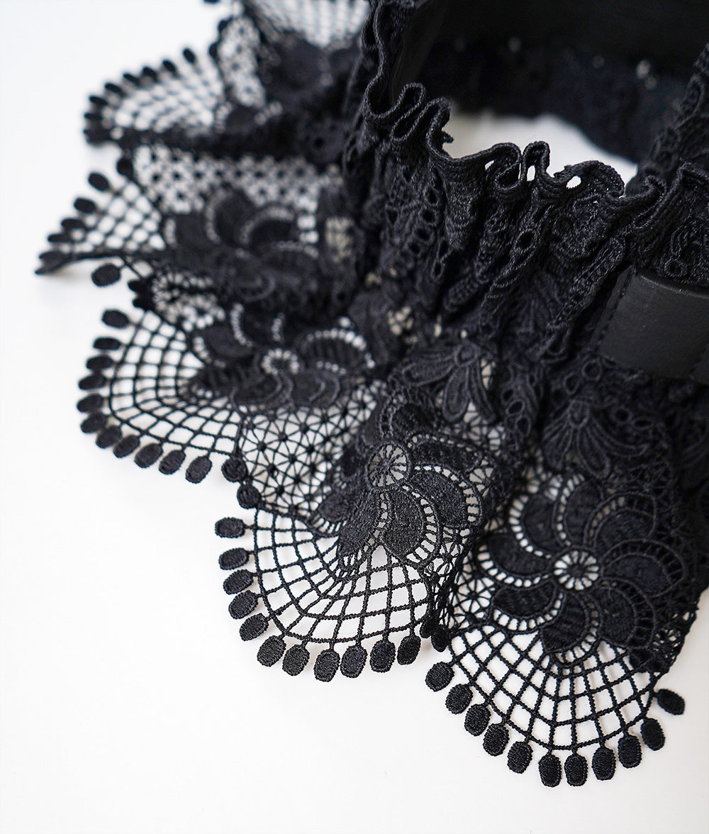 Full lace and leather buckle corset belt